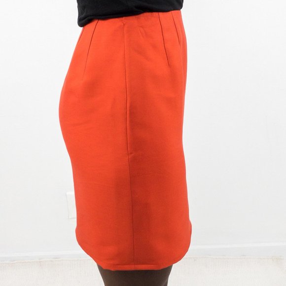 Vintage 90s XS Silk Wool Mini Skirt Valentines Red - Picture 5 of 7